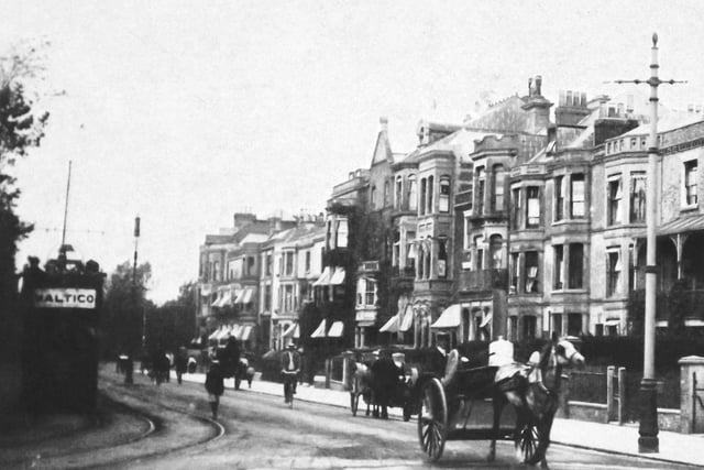 A superb turn of the last century look along Landport Terrace, Southsea (Barry Cox collection)