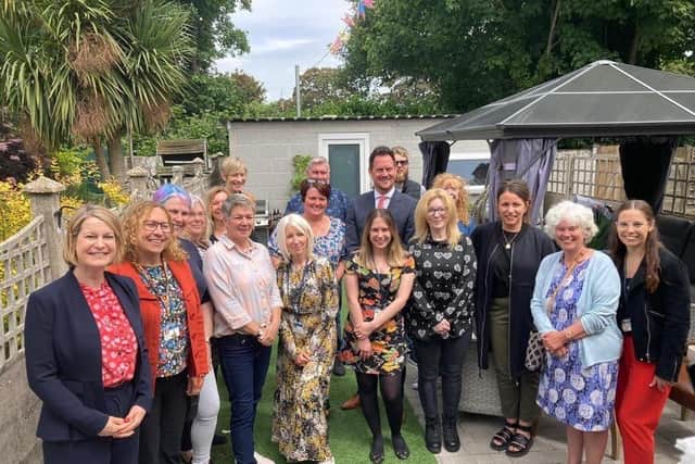 The MPs on their visit to the foster care service.