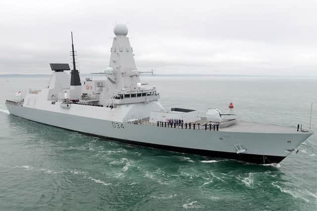 Royal Navy warship HMS Diamond has been delayed from leaving Portsmouth for the third time due to poor weather. Picture: LA(Phot) Al Macleod/Royal Navy.