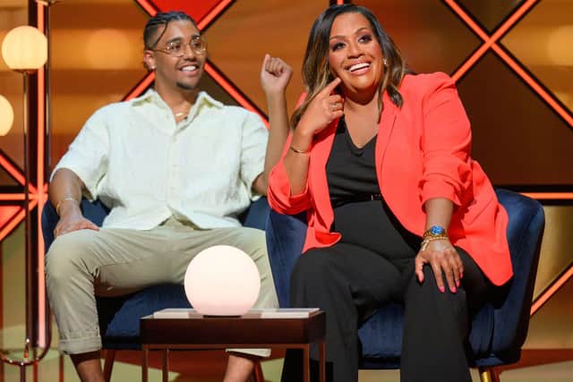 Alison Hammond and son Aidan on Romesh Ranganathan's Parents' Evening (Picture: ITV/Ranga Bee)