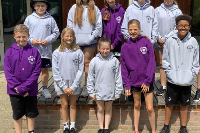 Year 6 pupils from Berewood Primary School in their leavers' hoodies. Picture: Contributed