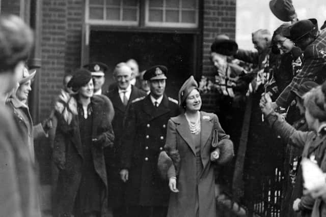 On February 6, 1941, King George VI and Queen Elizabeth visited Portsmouth. Picture: Pat Daly collection.