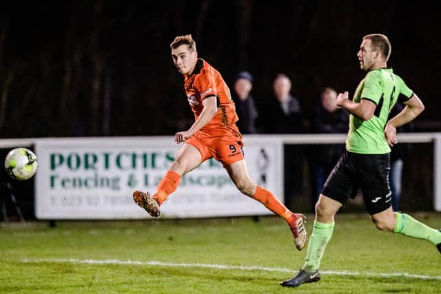 Jason Parish got his eighth goal of the season in the win over Solent University. Picture: Keith Woodland (281219-884)