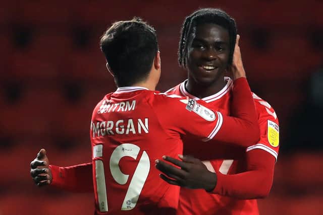 Jay Mingi celebrates scoring for Charlton in the Papa John's Trophy last season. Picture: Adam Davy/ PA Wire
