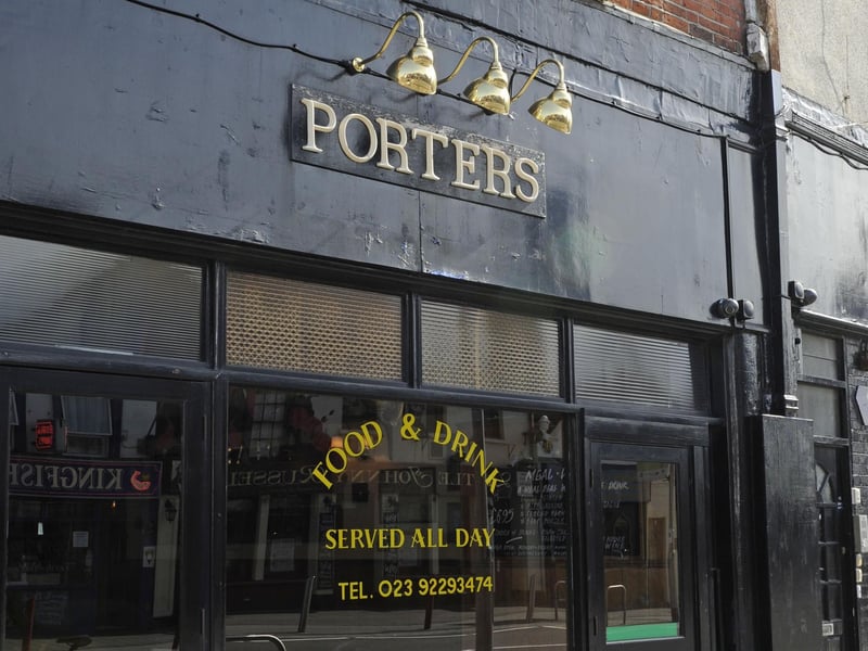 Porters, a pub in Albert Road in Southsea, was given a three-out-of-five rating after assessment on March 29, the Food Standards Agency's website shows.