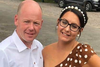 Andrew Blomfield, 43, of Copnor pictured with his wife Laura.