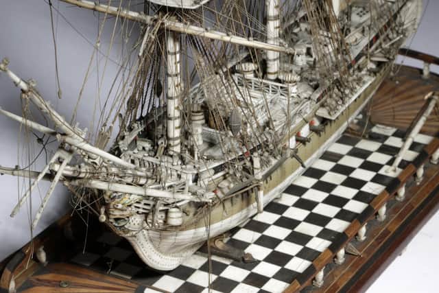 The fine bone model of the ship