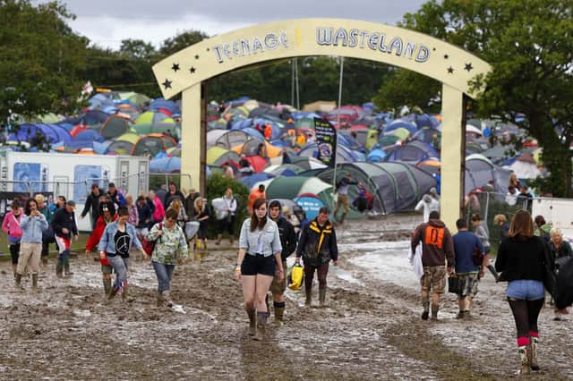 INTENSE: Some Isle of Wight visitors who had no problem pitching their tents... Picture: PA Wire
