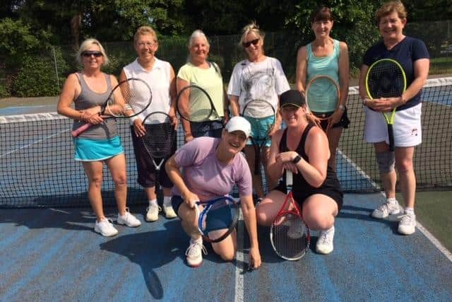 Pictures

Stubbington v Alverstoke. Back (from left): Karen McCulloch, Jean Carty, Suzanne Johnson, Elaine Reed. Tracey Lazenbury. Elaine Hannigan. Front: Sue Western, Laura Titterington