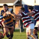 Sean Shepherd, pictured in action for Gosport & Fareham, returned to the field despite suffering a knee injury to score Havant's last-gasp converted winning try at Maidenhead Picture: Chris Moorhouse