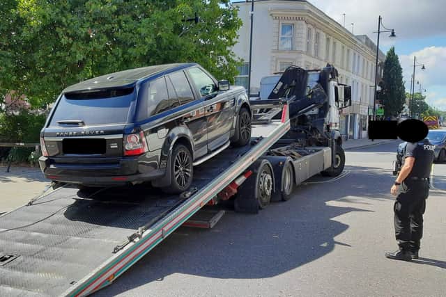 The driver of the Range Rover filled with drugs was arrested in Fareham. Picture: Fareham police.