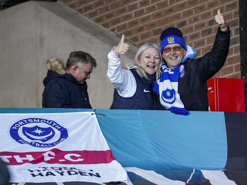 Around 1,800 Pompey fans were in raucous voice in the 1-0 victory at Port Vale.