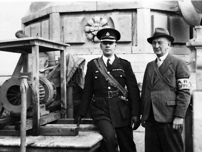 An air raid siren outside the Guildhall, Portsmouth