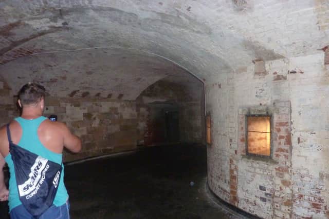 Mr Ferguson said a 'spirit' set off one of his devices in the tunnels of Fort Widley. Picture: Tony Ferguson.