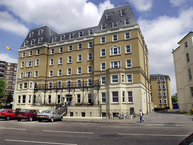 2003. University of Portsmouth's Rees Hall, built on the site of the former Pier Hotel, at the corner of Sussex Terrace in Southsea. Picture: Michael Scaddan (033074-0203)