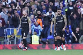 Connor Ogilvie and Marlon Pack look dejected after Ipswich's third goal in the Blues' 3-2 defeat at Portman Road.
