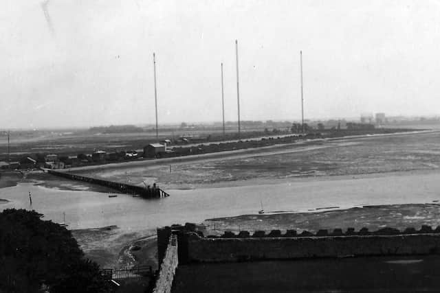 Horsea Island from Portchester Castle, 1886. Picture: Barry Cox collection.