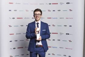 Ryan Yates with his award. Pic BAE Systems.