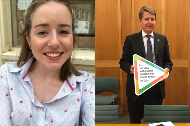 Pictured: (Left to right) Isabelle Mangan and Chair of the Education Select Committee, Robin Walker MP.