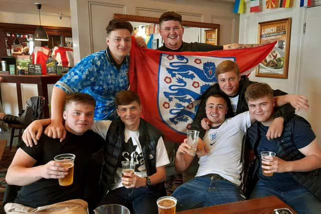 Fans watching last year's Euro's final at the Green Posts pub in North End. Picture: David George