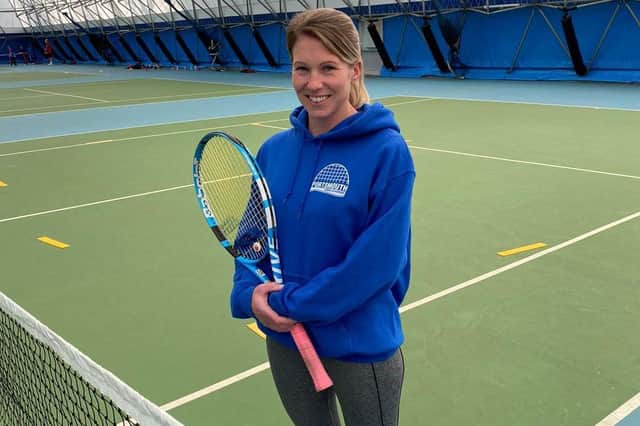 Claire Overton at the Portsmouth Tennis Academy on Burnaby Road