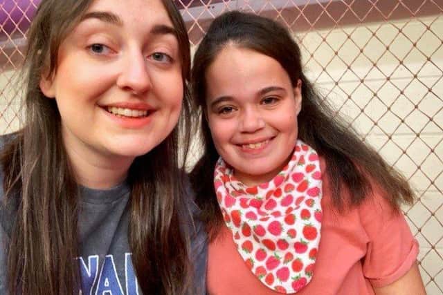 Maddison Crockford-Reid and her sister Jorden. Pic supplied.