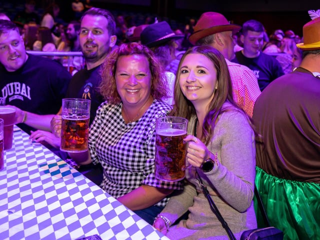 Fun times at the Oktoberfest, Portsmouth. Picture: Mike Cooter (240922)