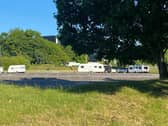 Travellers have camped in the eastern car park at Lakeside North Harbour.