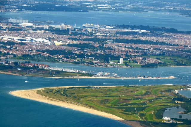 Hayling Island Golf course, from the air. Alison Treacher