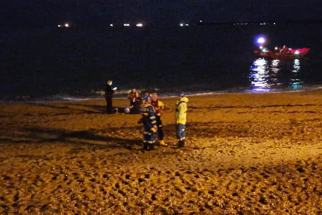 A woman was rescued after entering the water at Southsea Beach. Pic: Stu Vaizey