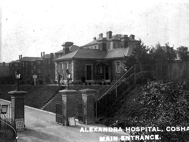 The old main entrance to Queen Alexandra Hospital, Cosham