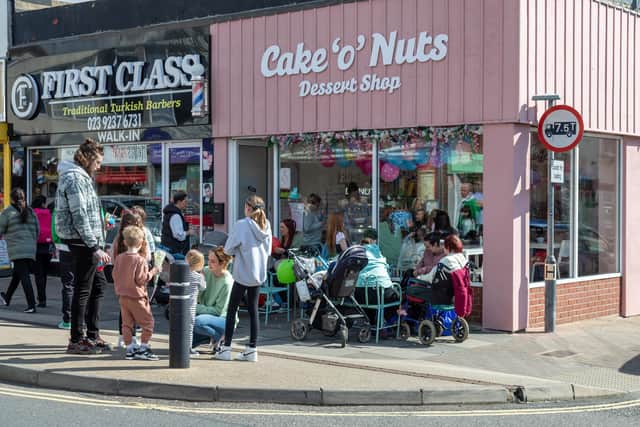 Customers gathered to celebrate at the Cake'o'Nuts one-year anniversary party. Picture: Mike Cooter (08042023)