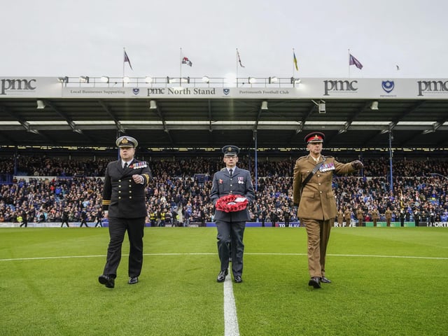41 moving Portsmouth Remembrance Day images with fan and Charlton Athletic drama as faithful returned to Fratton.