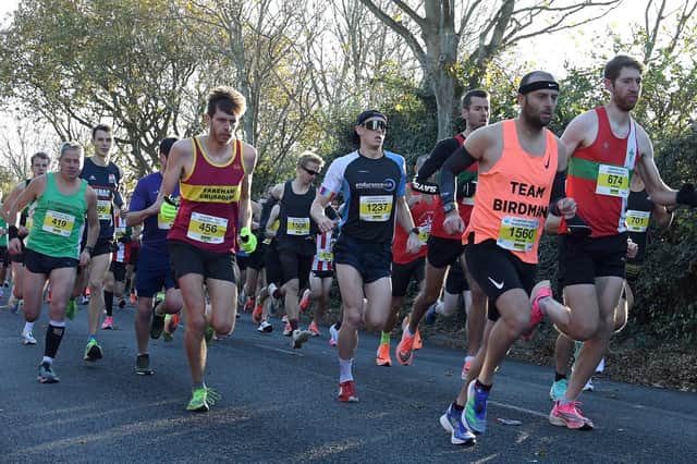 Runners set off in the 2021 Gosport Half Marathon. Picture: Neil Marshall