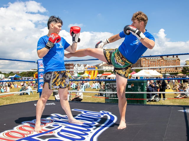 Southsea Common was transformed this weekend into a Thai craft and food extravanganza for the whole family. Pictured - Gosport martial Arts were on hand to demonstrate some Thai KickboxingPhotos by Alex Shute