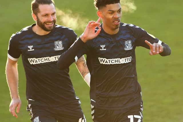 Reeco Hackett-Fairchild celebrates his winner for Southend. Photo by Jacques Feeney/Getty Images