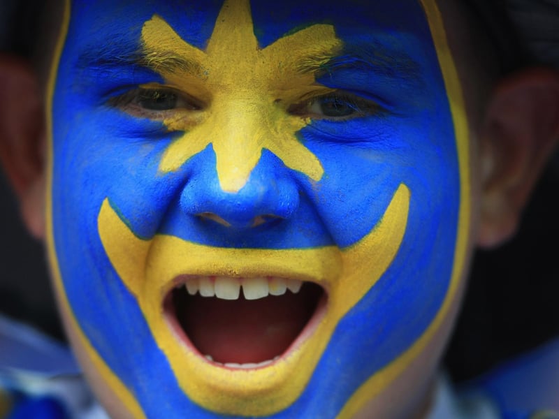 A Pompey fan prior to the FA Cup final against Cardiff at Wembley in May 2008. Photo by Jamie McDonald/Getty Images
