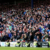 Pompey fans during the last home game of the season, Portsmouth v Wigan Athletic, at Fratton Park, PortsmouthPicture: Chris  Moorhouse