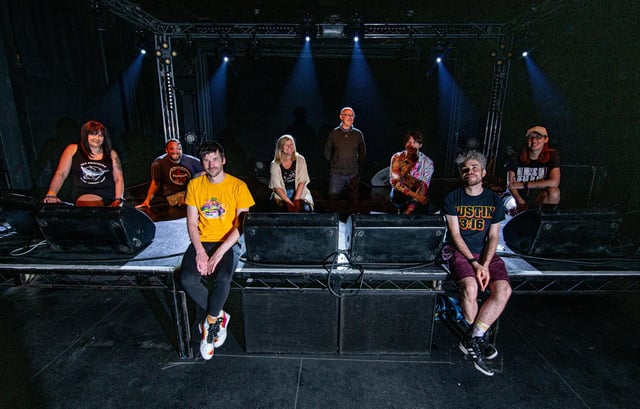The Wedgewood Rooms staff take to the stage... Picture: Habibur Rahman