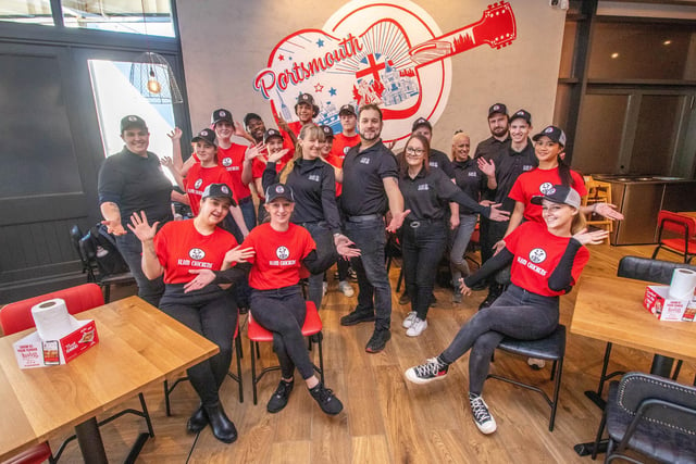 New restaurant, Slim Chickens has opened in Gunwharf Quays, Portsmouth on 26th January 2024

Pictured: Staff of Slim Chickens at Gunwharf Quays, Portsmouth

Picture: Habibur Rahman