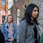 Suella Braverman talking to members of the press at Westbury Manor Museum, Fareham
Picture: Habibur Rahman