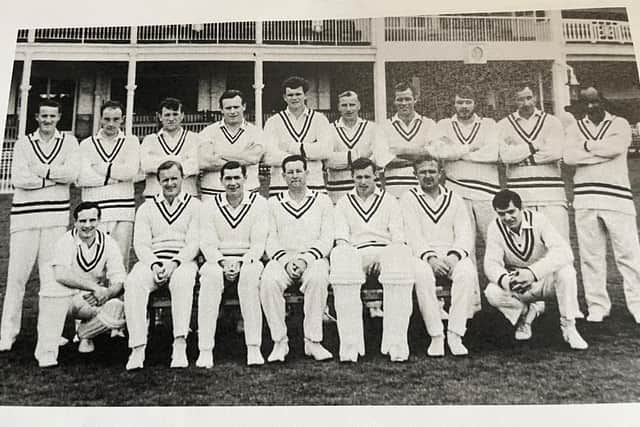 Barry Reed (far left, front row) in a Hampshire pre-season team photo