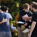 Students collecting their A-Level results at Bay House School & Sixth Form in Gosport, Hampshire.2022

Photo: Paul Jacobs/pictureexclusive.com