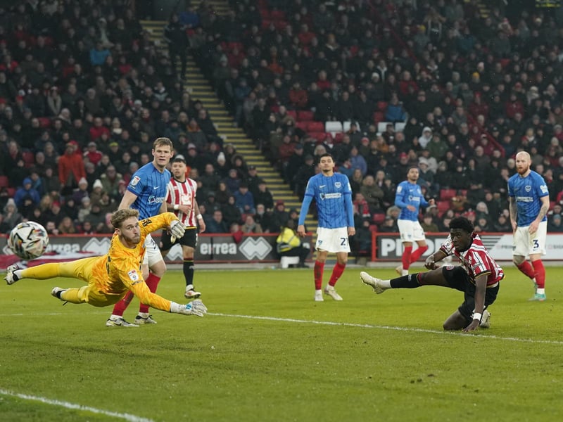 Pompey agonisingly slipped to a 2-1 defeat at Sheffield United. Picture: Andrew Yates / Sportimage