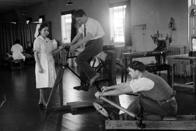 Men recuperating in hospital