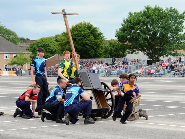 HMS Collingwood hosted the annual Junior Leaders’ Field Gun Competition on Friday, July 12, 2024.Picture: Sarah Standing (120724-1889)