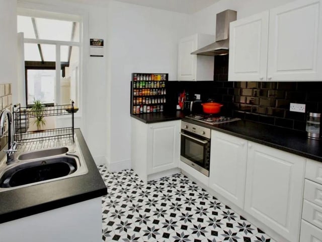 This property comes with three bedrooms, one bathroom and two reception rooms.