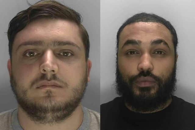 Hazret Avdyli, L, and Abdullah Omar, R, were both jailed for 12 years combined for supplying cocaine and heroin in a County Line drug network. Omar was sentenced at Portsmouth Crown Court.