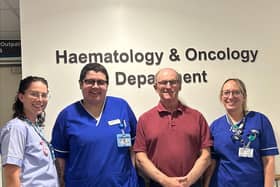 Dr Sean Evans with members of the Haematology & Oncology Department