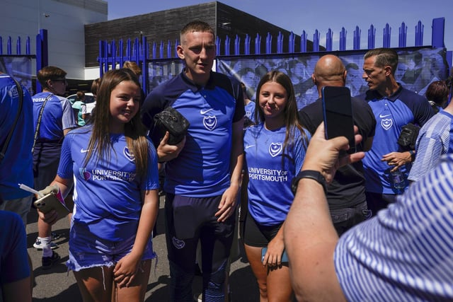 Ronan Curtis proved a popular figure as he made his way into the ground pre-match